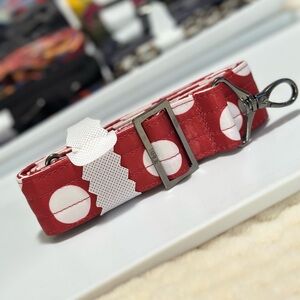 Lug Red and White Polka Dot adjust crossbody Bag Strap